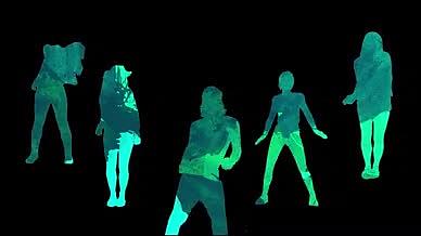 五个带通道的舞者动感酒吧剪影素材AE模板视频的预览图